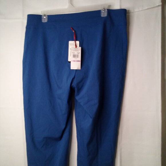 Ruby Rd Capri Pants Women 22W 22 Slimming Contour Waistband Blue - Picture 10 of 14
